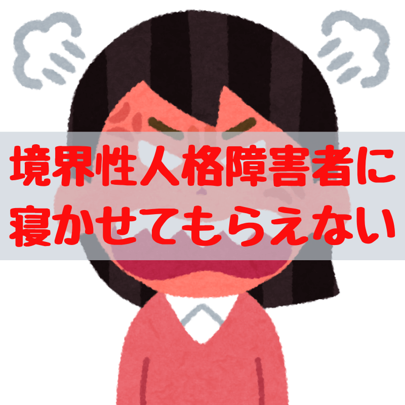 ボダ被害例 境界性人格障害 境界性パーソナリティ障害 者に 寝かせてもらえない なおえもん