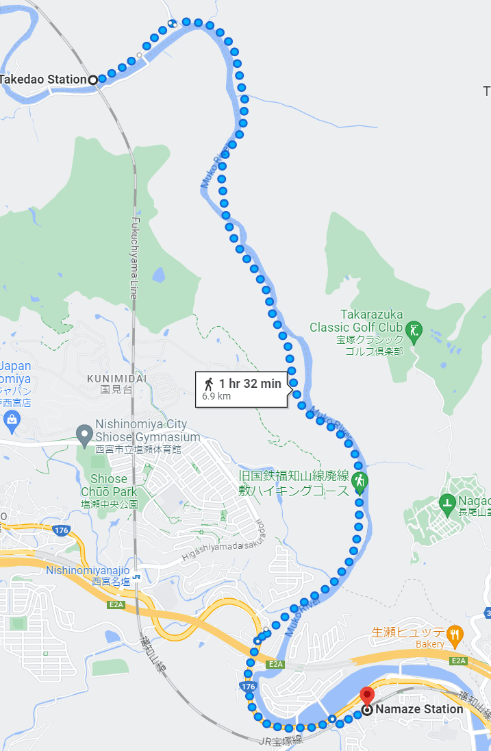 The Takedao Abandoned Railway Hiking Map in Fukuchiyama Line