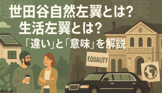 世田谷自然左翼とは？生活左翼とは？「違い」と「意味」を解説